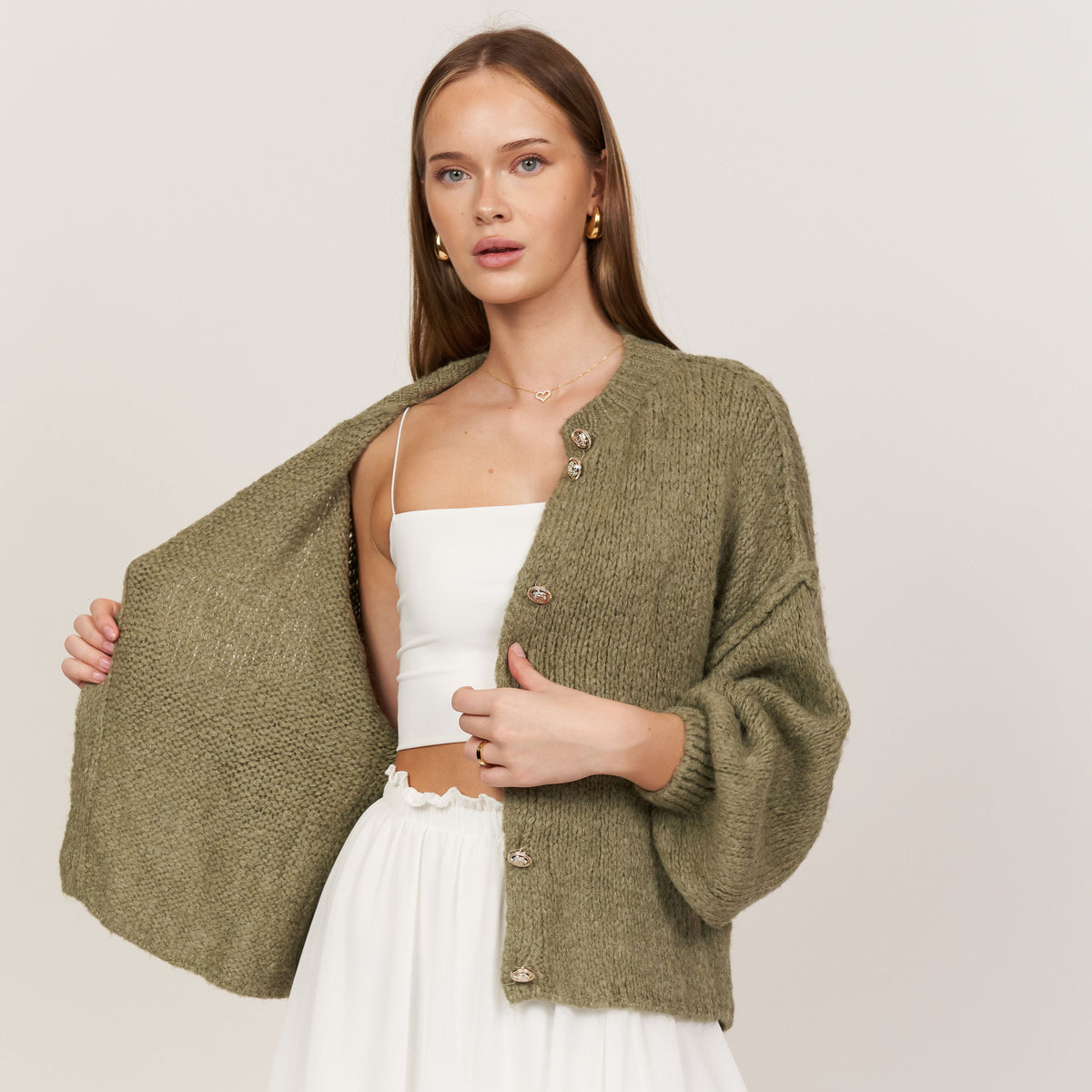 Cárdigan corto oversize