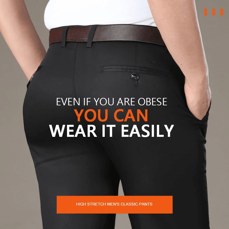 Pantaloni classici elasticizzati da uomo
