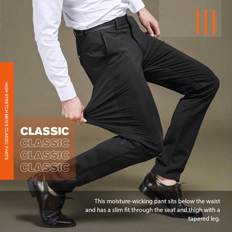 Pantaloni classici elasticizzati da uomo