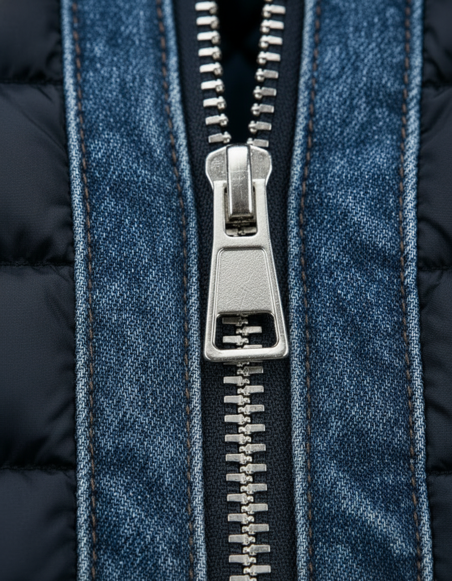 Hybridjakke med jeans-effekt