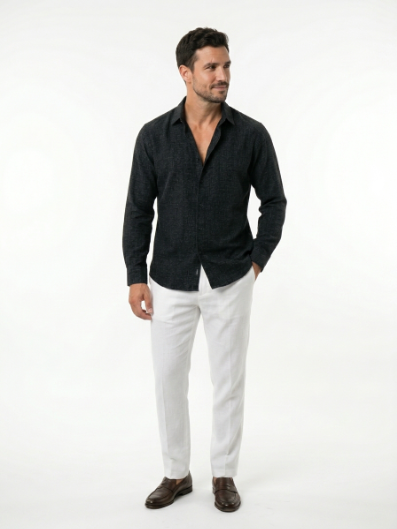 Camisa casual negra