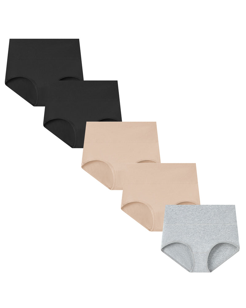 Culotte a vita alta taglie forti in puro cotone, traspiranti ed elastiche