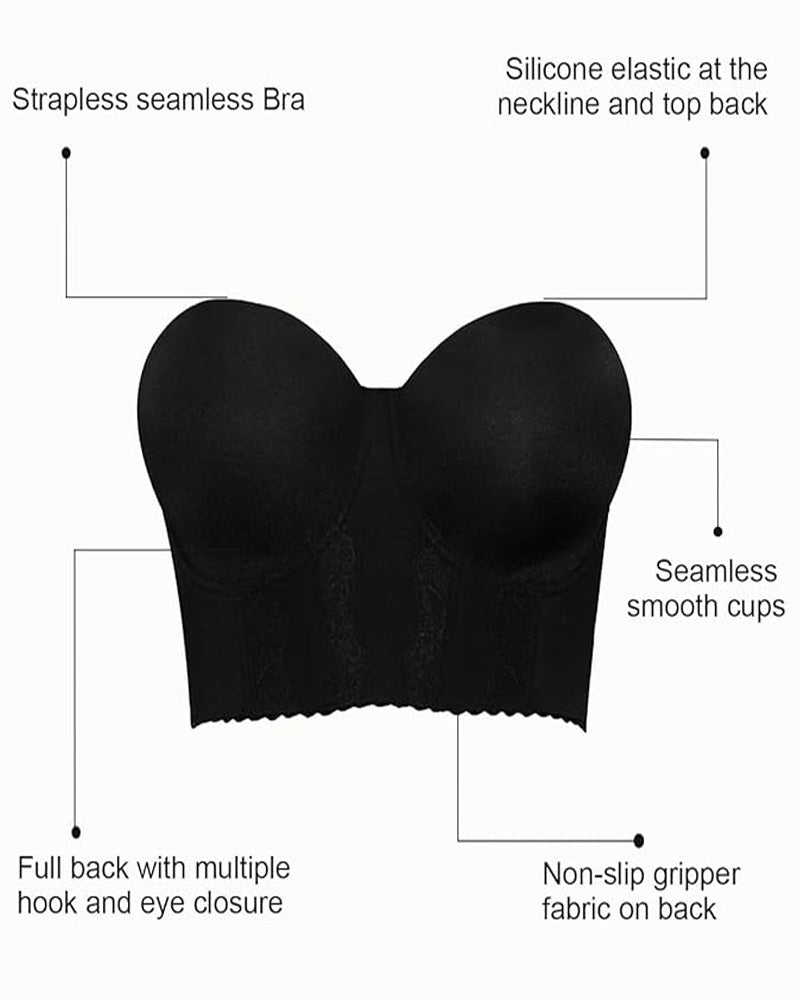 Dekkende og figursammentrekkende push-up-BH uten sømmer