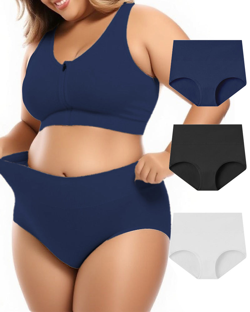 Culotte a vita alta taglie forti in puro cotone, traspiranti ed elastiche