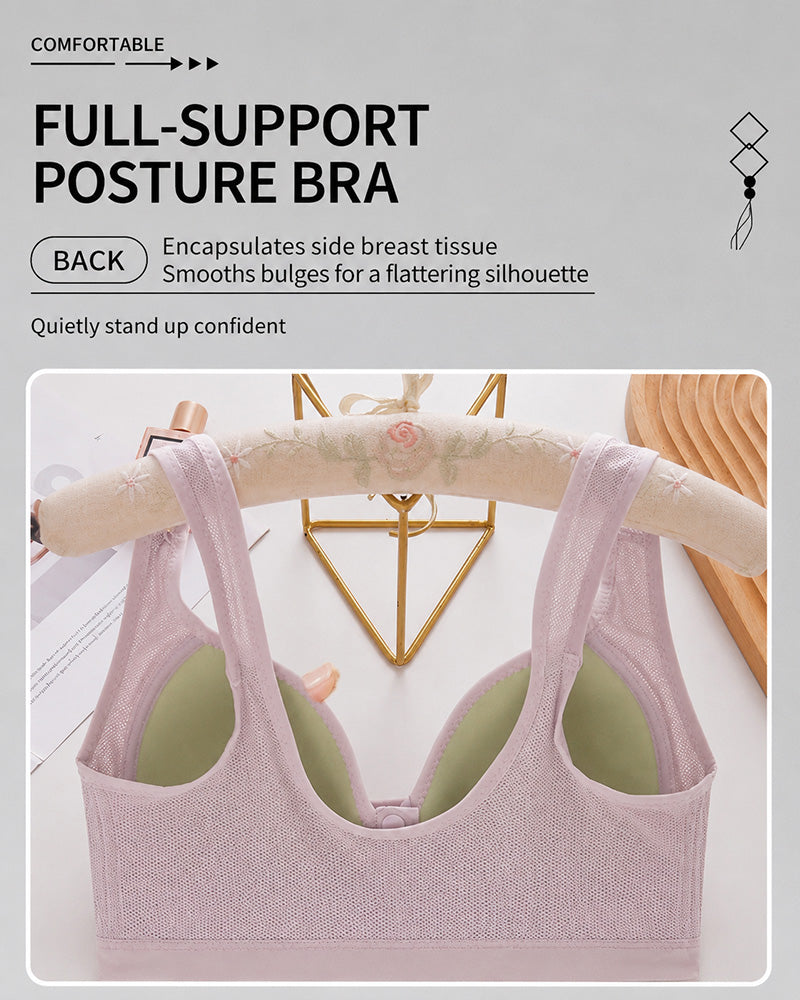Set di 3 reggiseni in jacquard senza ferretto con chiusura frontale
