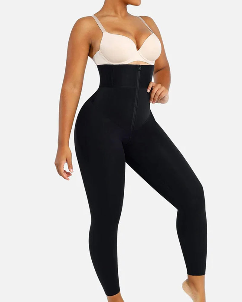 Pantaloni da yoga aderenti da donna con vita alta, effetto shaping e cintura elastica in vita