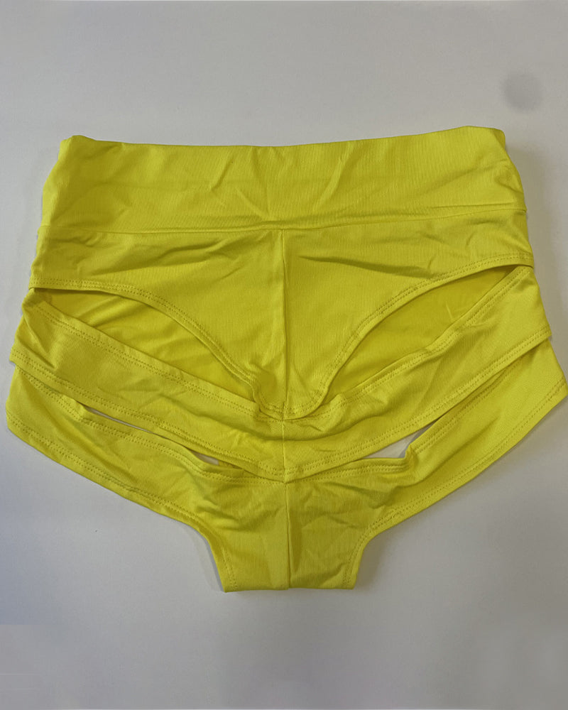 Braguita sexy de cintura alta sin costuras, calada y elástica