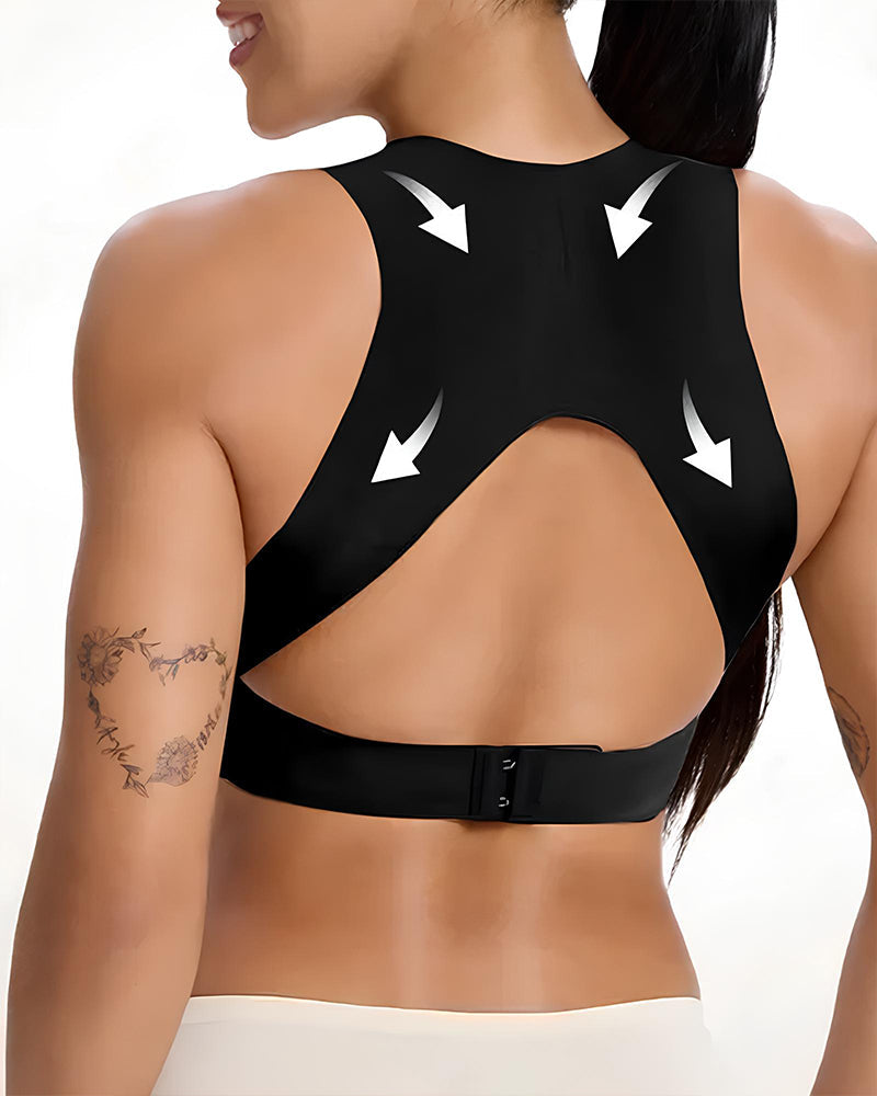 Soutiador esportiu push-up sense costures corrector de postura