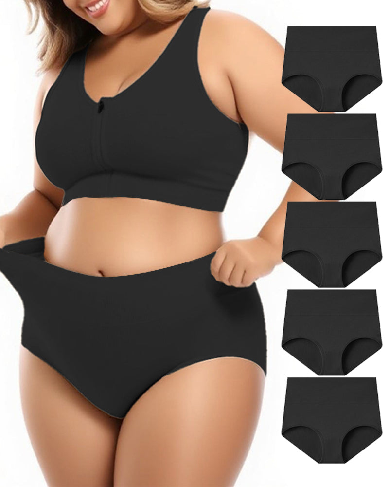 Culotte a vita alta taglie forti in puro cotone, traspiranti ed elastiche