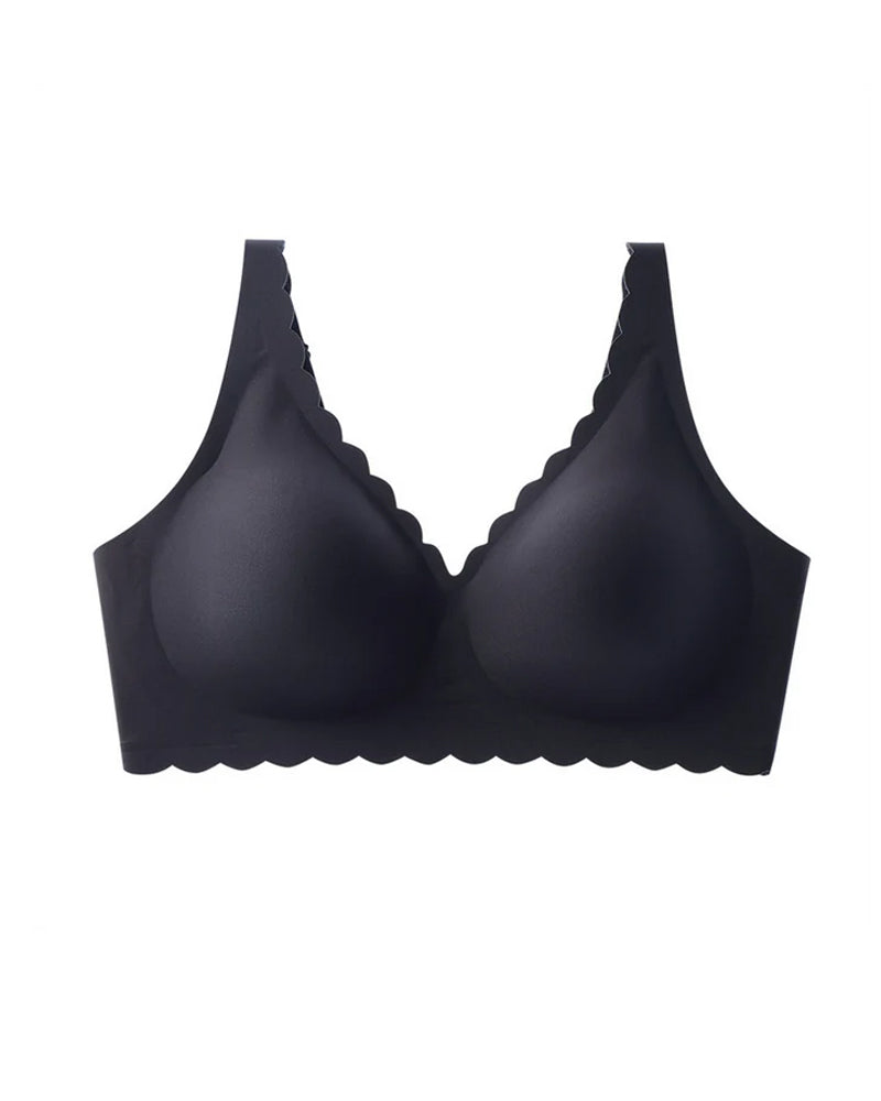 Sostenidor push-up elàstic amb escot en V sense aros ni costures