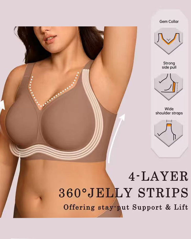 Reggiseno coprente senza ferretto con effetto push-up