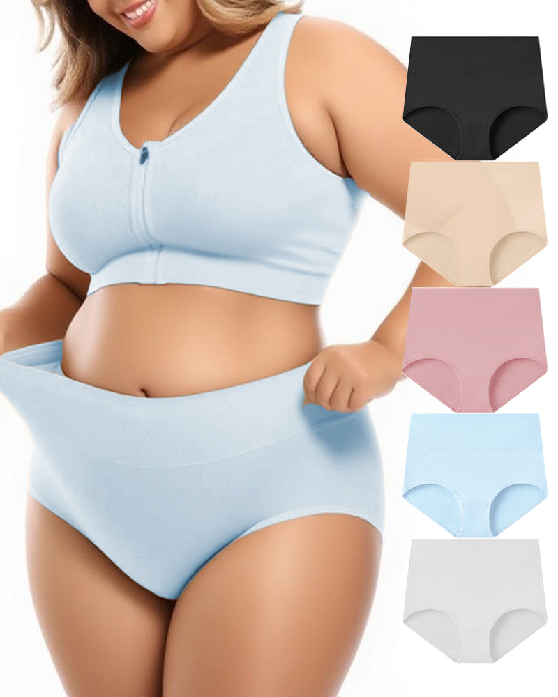 Culotte a vita alta taglie forti in puro cotone, traspiranti ed elastiche
