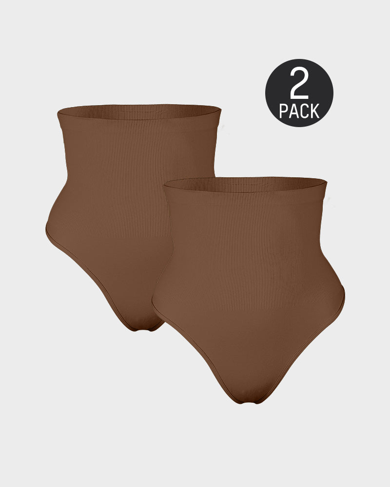 Lot de 2 strings gainants taille haute