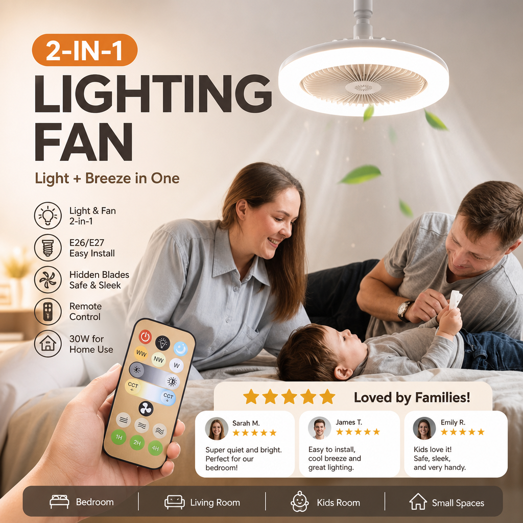 Ventall de sostre LED amb telecomandament