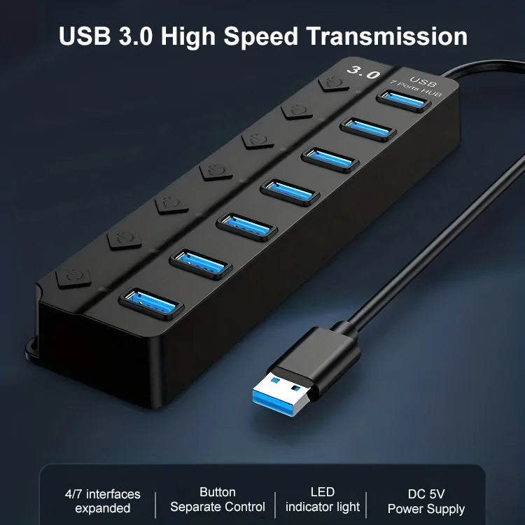 Repartidor USB amb interruptors independents