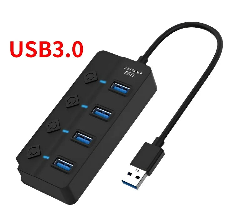 Repartidor USB amb interruptors independents