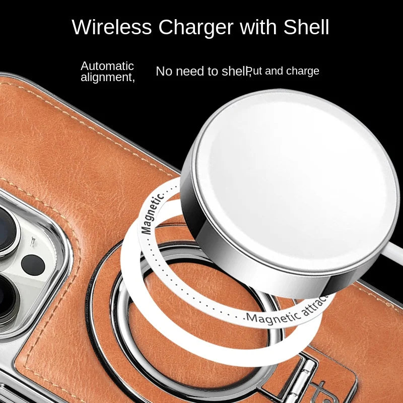 Étui de luxe en cuir pour iPhone
