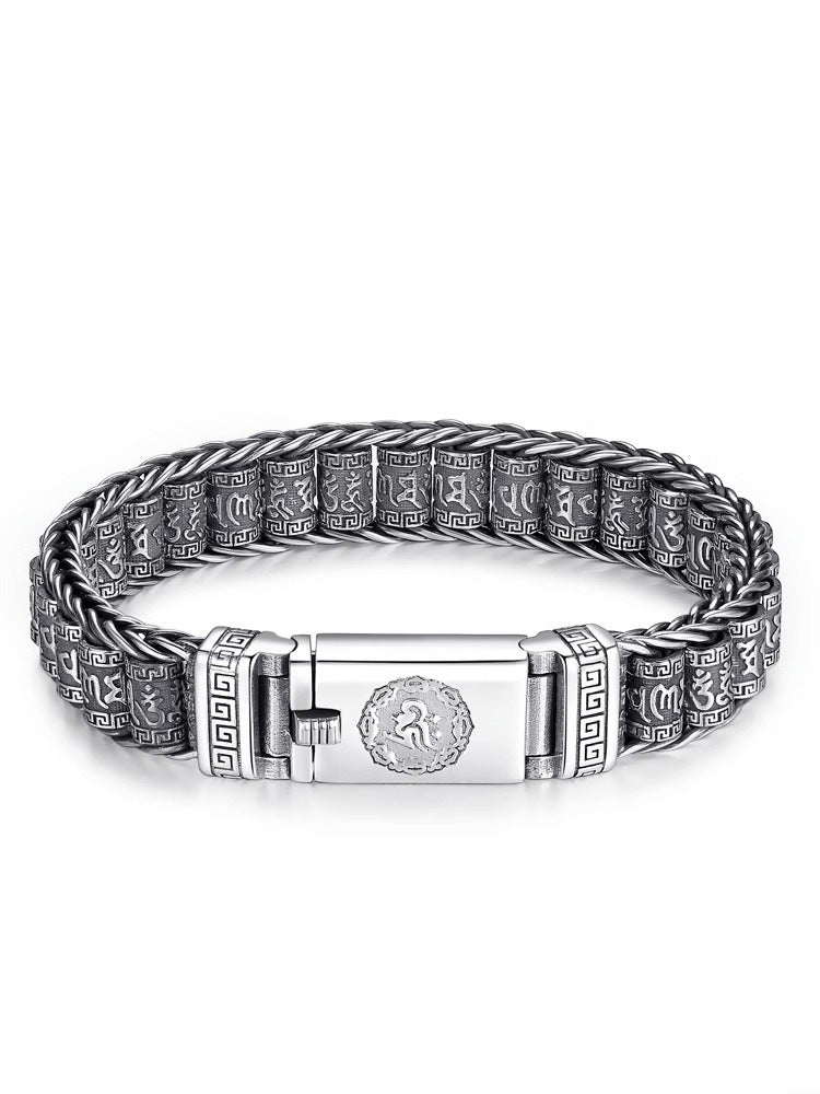 Bracciale con ruota di preghiera portafortuna