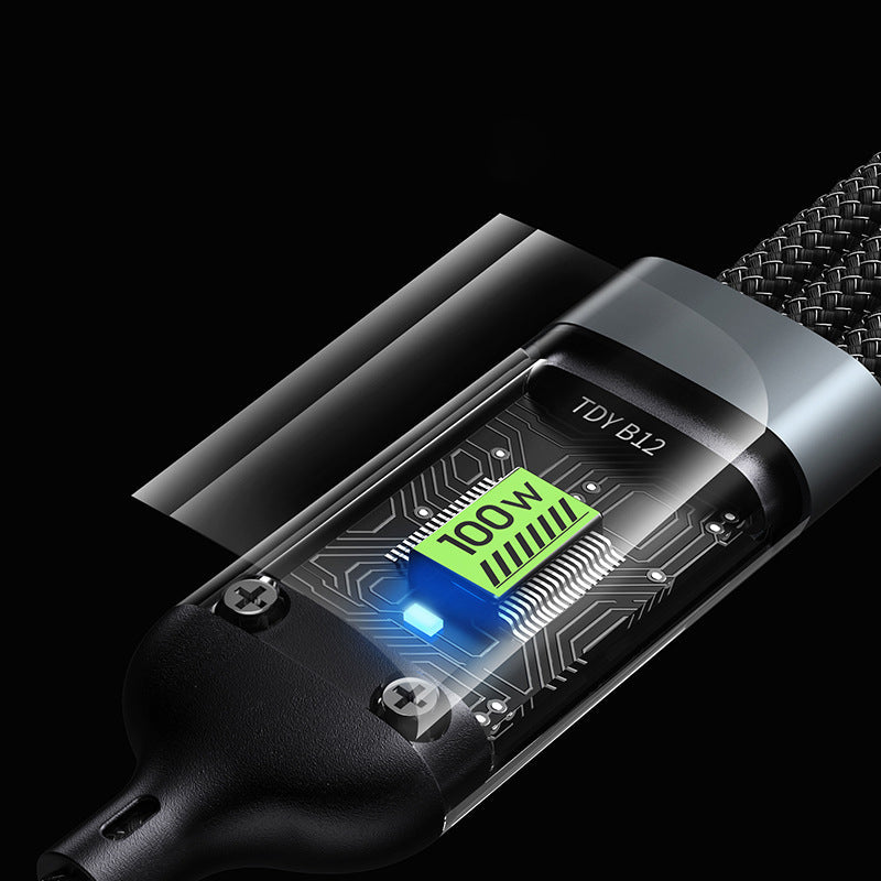 Cable de càrrega ultraràpid 3 en 1 transparent i lluminós
