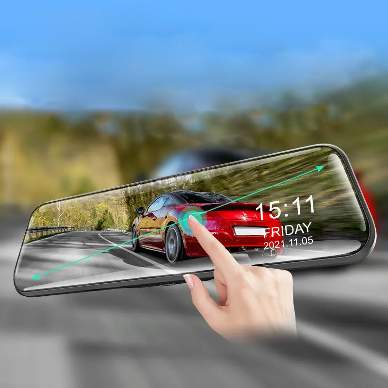 Cámara para coche HD con pantalla táctil de 10 pulgadas