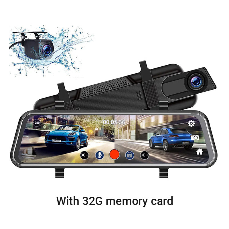 Cámara para coche HD con pantalla táctil de 10 pulgadas