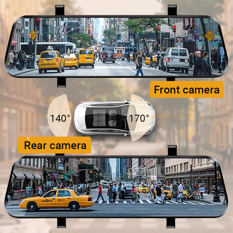 Cámara para coche HD con pantalla táctil de 10 pulgadas