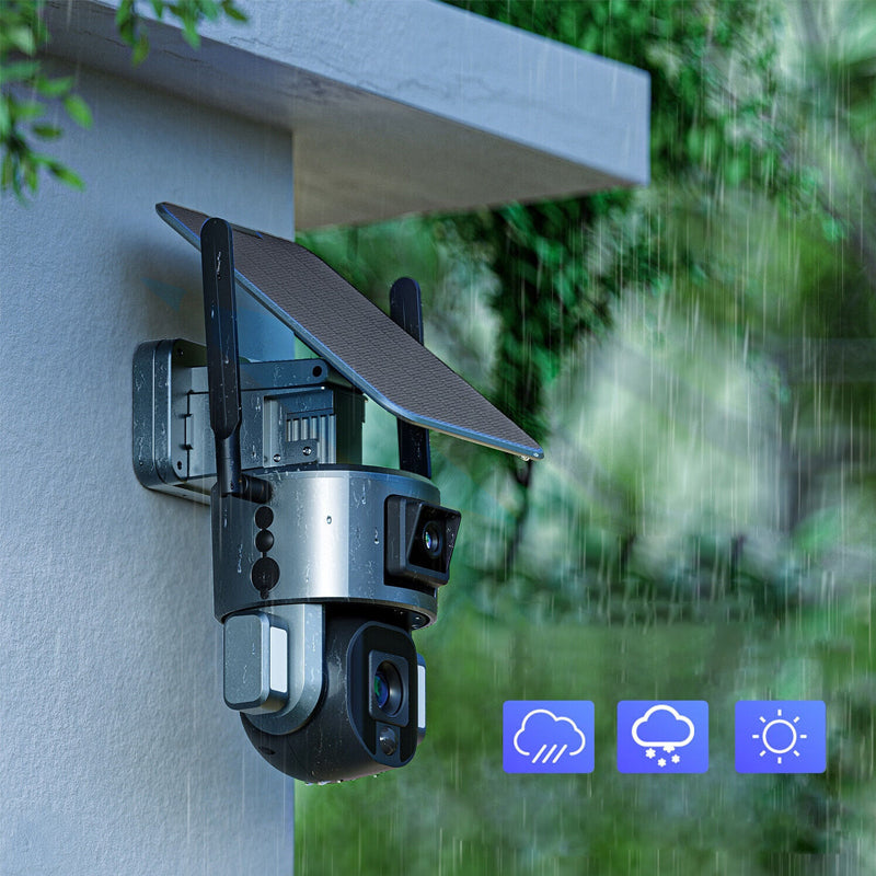 Càmera de seguretat solar sense fil amb zoom