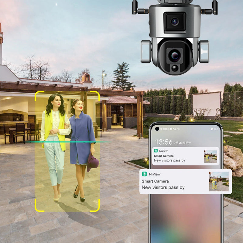 Càmera de seguretat solar sense fil amb zoom