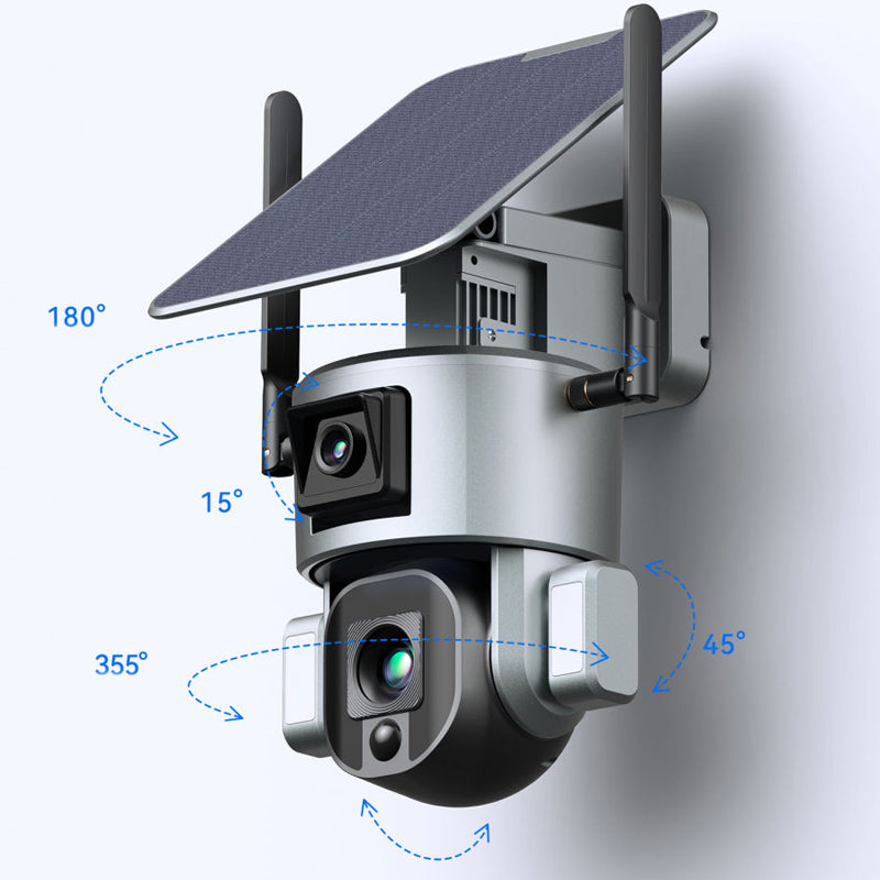 Càmera de seguretat solar sense fil amb zoom