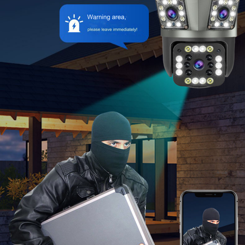 Cámara de seguridad exterior inalámbrica WiFi HD impermeable