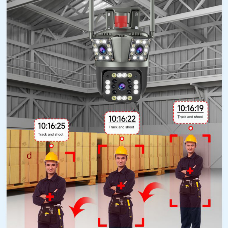 Cámara de seguridad exterior inalámbrica WiFi HD impermeable