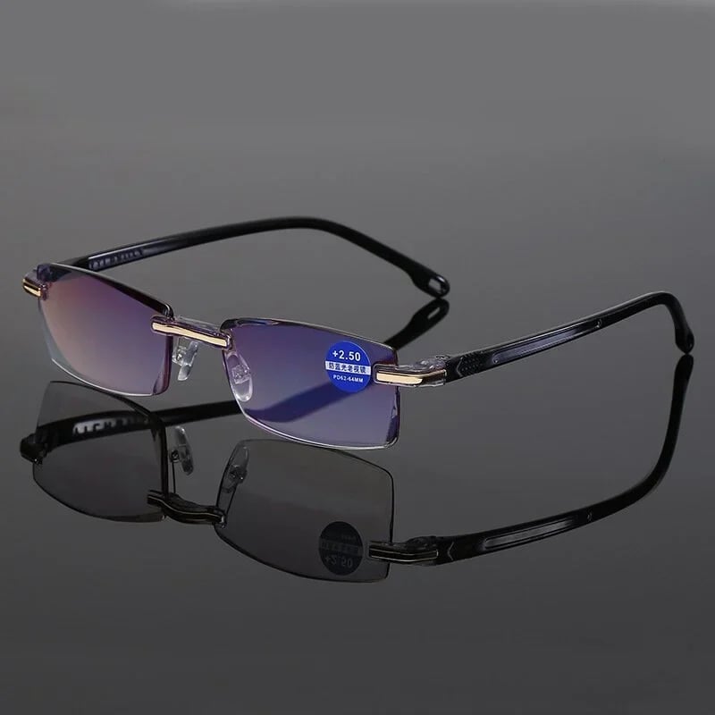 Gafas de lectura sin montura ultraligeras, lentes talladas en diamante