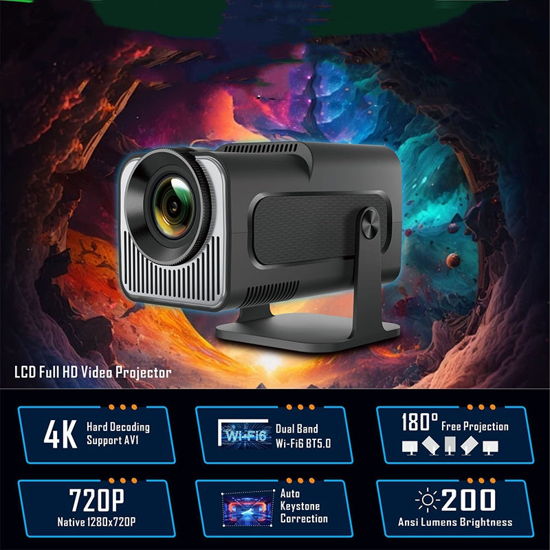 Proyector HD portátil ajustable de bajo ruido