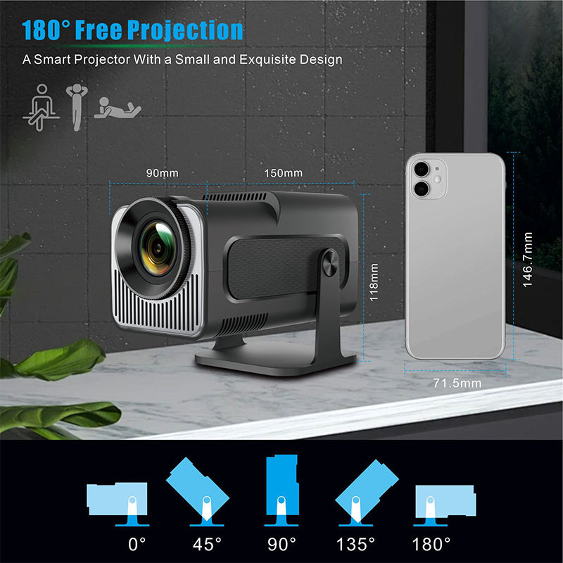Proyector HD portátil ajustable de bajo ruido