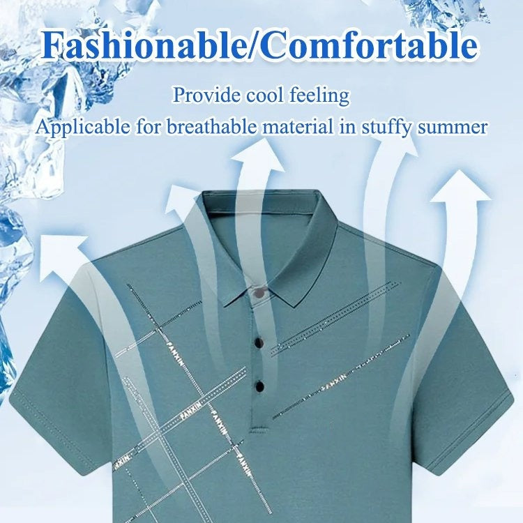Camisa elástica de seda fría para hombre