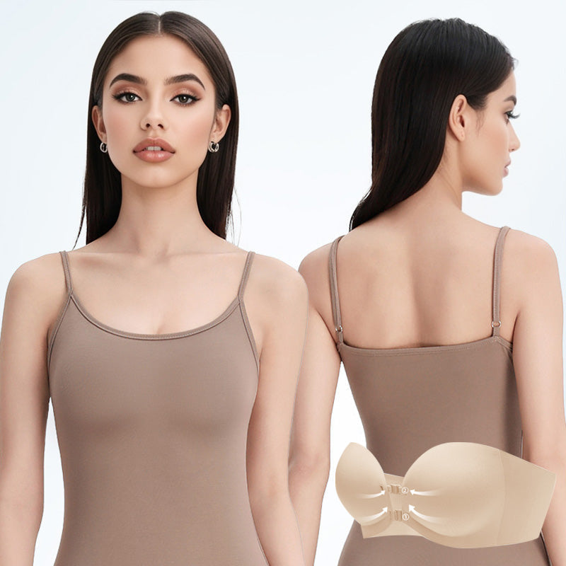 Reggiseno arricciato senza ferretto con spalline rimovibili