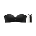 Reggiseno arricciato senza ferretto con spalline rimovibili