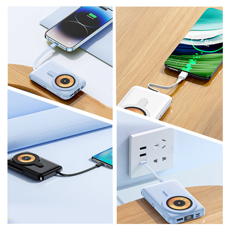 Batería externa magnética inalámbrica de 10 000 mAh con soporte