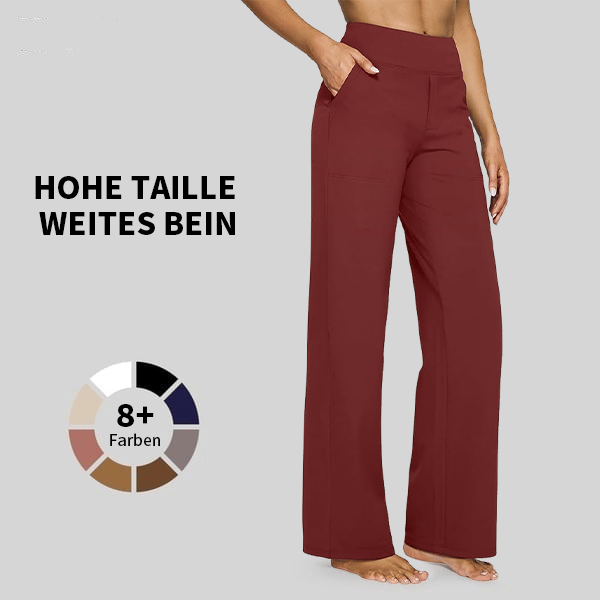 Pantalón amplio de tiro alto, de la oficina al yoga