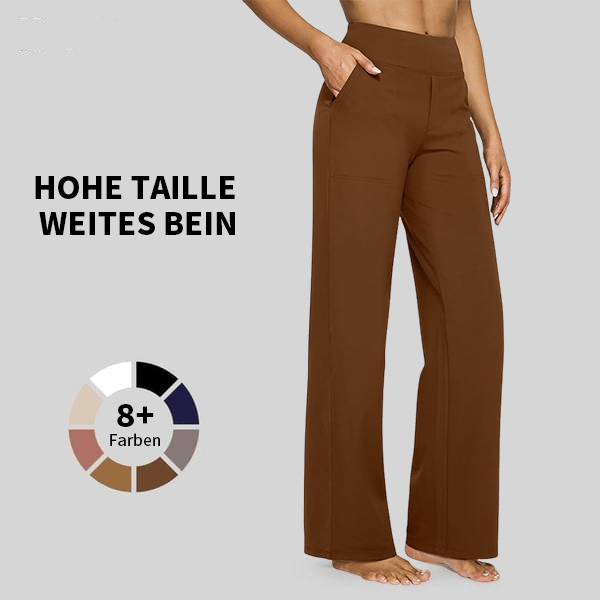 Pantalón amplio de tiro alto, de la oficina al yoga