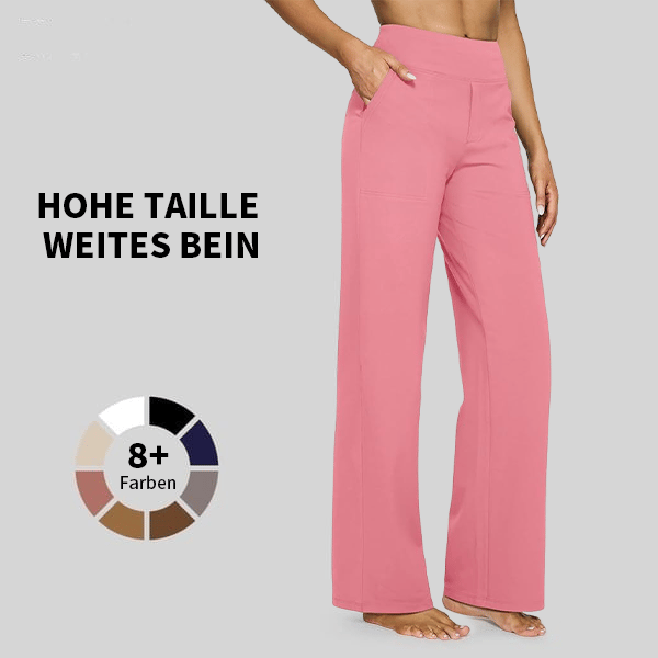 Pantalón amplio de tiro alto, de la oficina al yoga