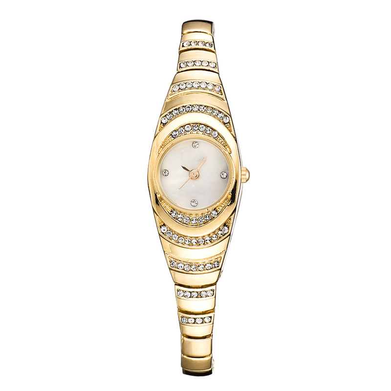 Orologio-bracciale con strass da donna