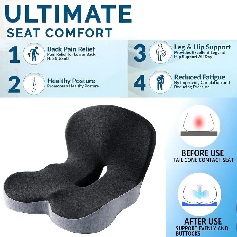 Coussin d'assise antidérapant en mousse à mémoire de forme