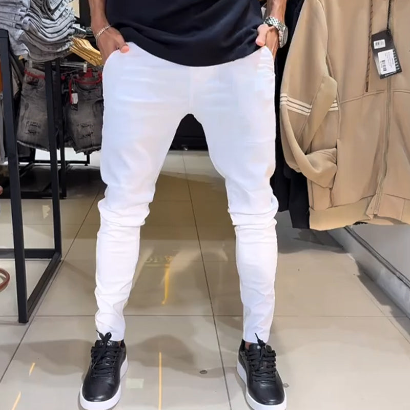 Pantalones casuales entallados para hombre