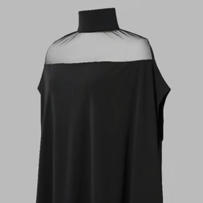 Brunette bluse med ståkrage