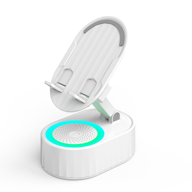 Supporto Smartphone 3 in 1 con Altoparlante a Induzione e Power Bank
