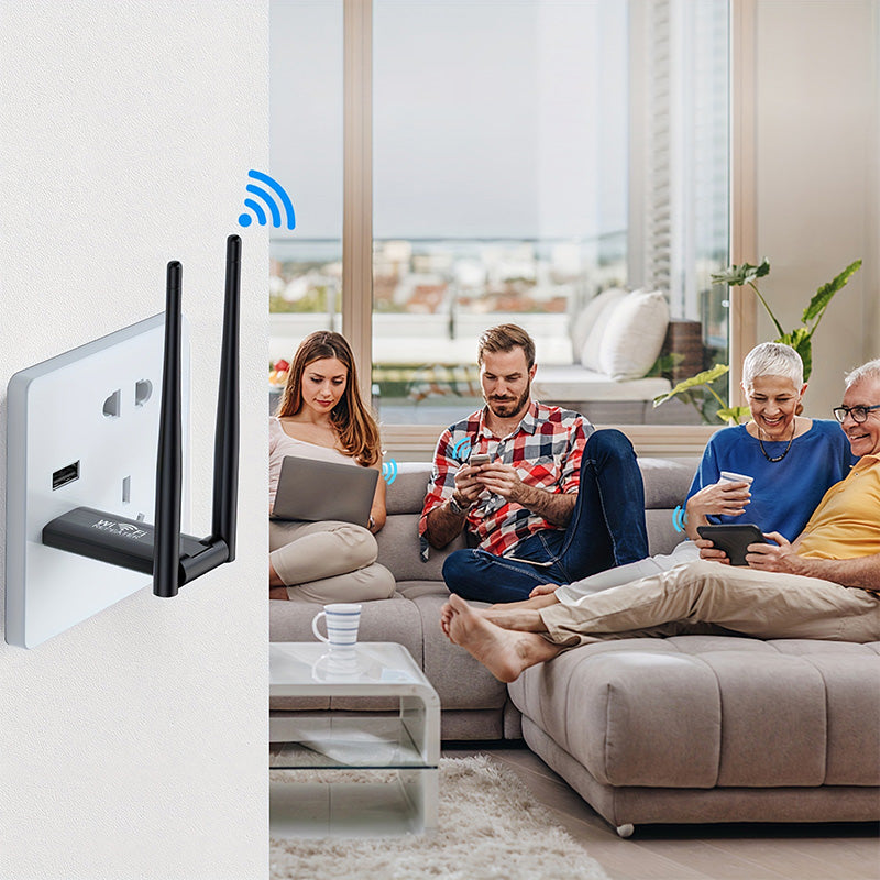 USB-strømforsynt WiFi-signalforsterker