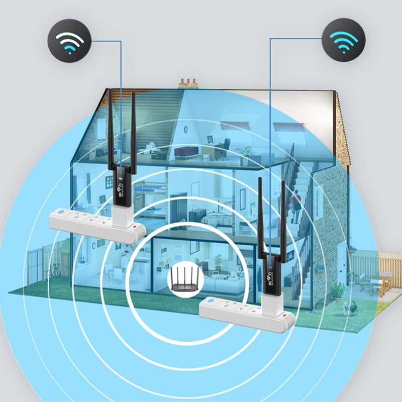 USB-strømforsynt WiFi-signalforsterker