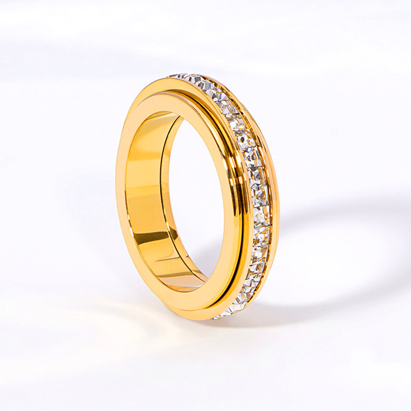 Bague tournante en acier titane avec zircone