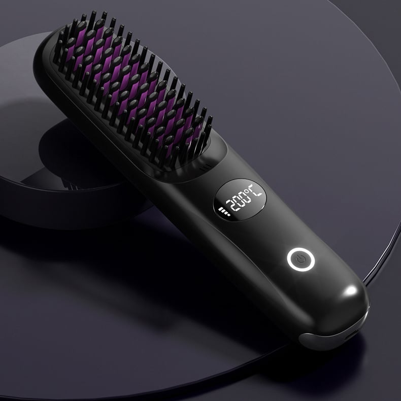 Plancha de pelo 2 en 1 alisadora inalámbrica con pantalla LED